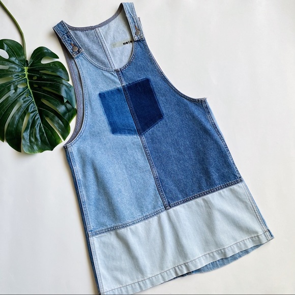 Topshop Dresses & Skirts - TOPSHOP | DENIM | PATCHWORK PINAFORE DRESS 2